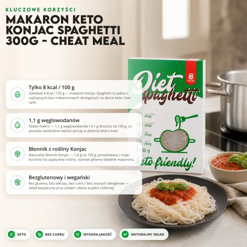 Makaron Keto Konjac Spaghetti 300g – Cheat Meal