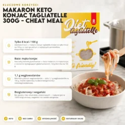 Makaron Keto Konjac Tagliatelle 300g – Cheat Meal