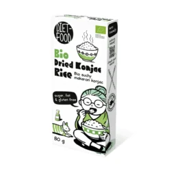 Makaron Konjac Shirataki Ryż Suchy BIO 80g – Diet-Food