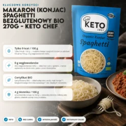 Makaron (Konjac) Spaghetti Bezglutenowy BIO 270g – Keto Chef