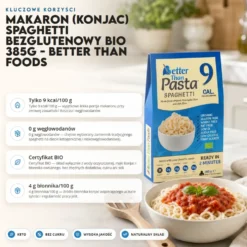 Makaron (Konjac) Spaghetti Bezglutenowy BIO 385g – Better Than Foods