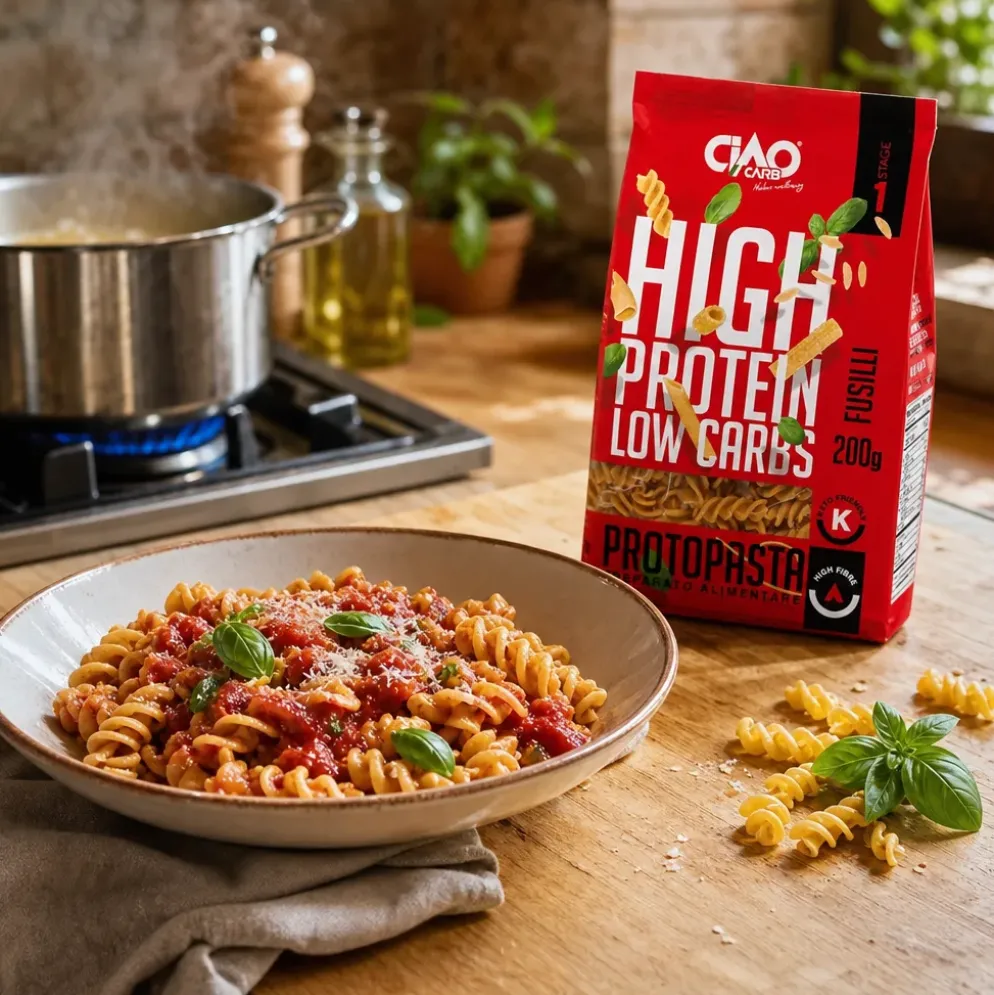 Makaron Niskowęglowodanowy Fusilli 200g – CiaoCarb