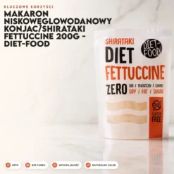 Makaron Niskowęglowodanowy Konjac/Shirataki Fettuccine 200g – Diet-Food
