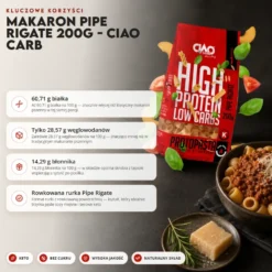 Makaron Pipe Rigate 200g – Ciao Carb
