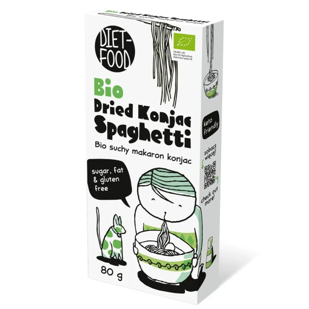 Makaron Shirataki Konjac Spaghetti Suchy BIO 80g – Diet Food