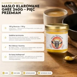 Masło klarowane GHEE 240g – Pięć Przemian