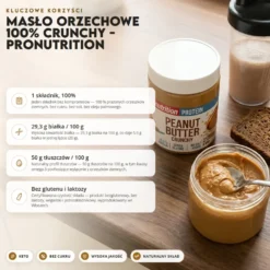 Masło orzechowe 100% Crunchy – Pronutrition