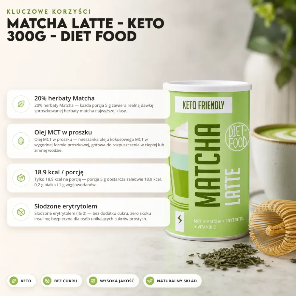 Matcha Latte – Keto 300g – Diet Food