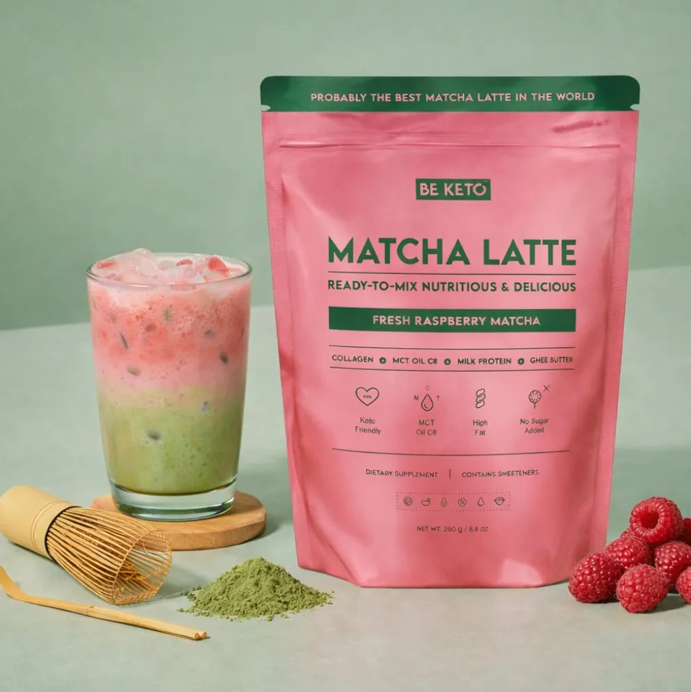 Matcha Latte – Świeża Malina 250g – BeKeto