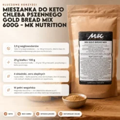 Mieszanka do Keto Chleba Pszennego Gold Bread Mix 600g – MK Nutrition