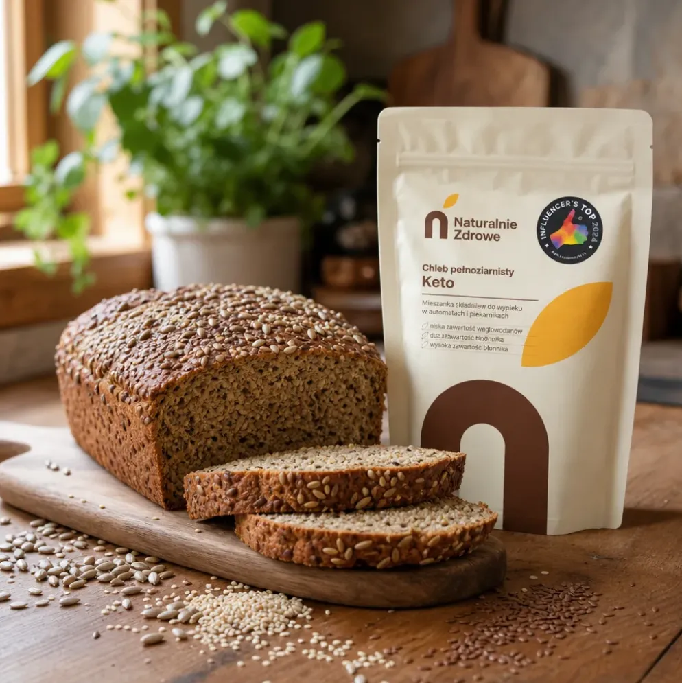Mieszanka do Wypieku Chleba Keto Pełnoziarnistego 350g – Naturalnie Zdrowe