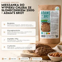 Mieszanka do wypieku chleba ze słonecznikiem 250g – Adam’s Brot