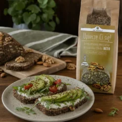 Mieszanka do Wypieku Keto Chleba z Orzechami Włoskimi 500g – Pięć Przemian