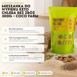 Mieszanka do wypieku keto chleba bez zbóż 300g – Coco Farm