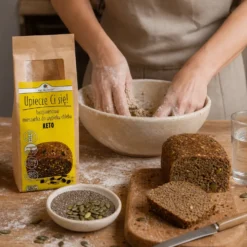 Mieszanka do wypieku keto chleba bezglutenowego 500g – Pięć Przemian