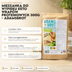 Mieszanka do wypieku keto wrapów proteinowych 300g – AdamsBrot