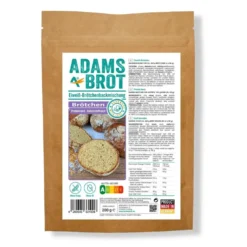 Mieszanka do wypieku niskowęglowodanowych bułek 200g – Adams Brot