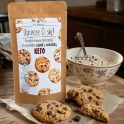 Mieszanka na keto ciastka bezglutenowe z czekoladą 365g – Pięć Przemian