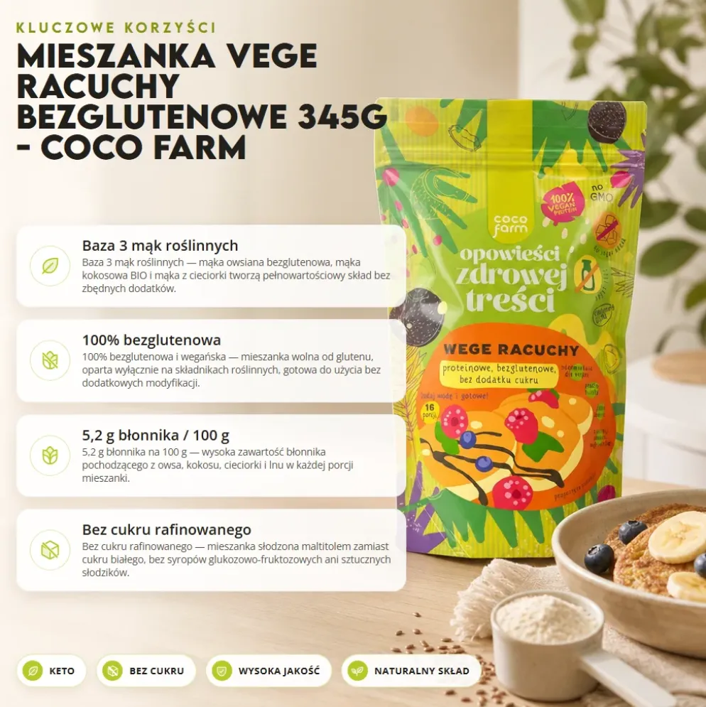 Mieszanka Vege Racuchy Bezglutenowe 345g – Coco Farm
