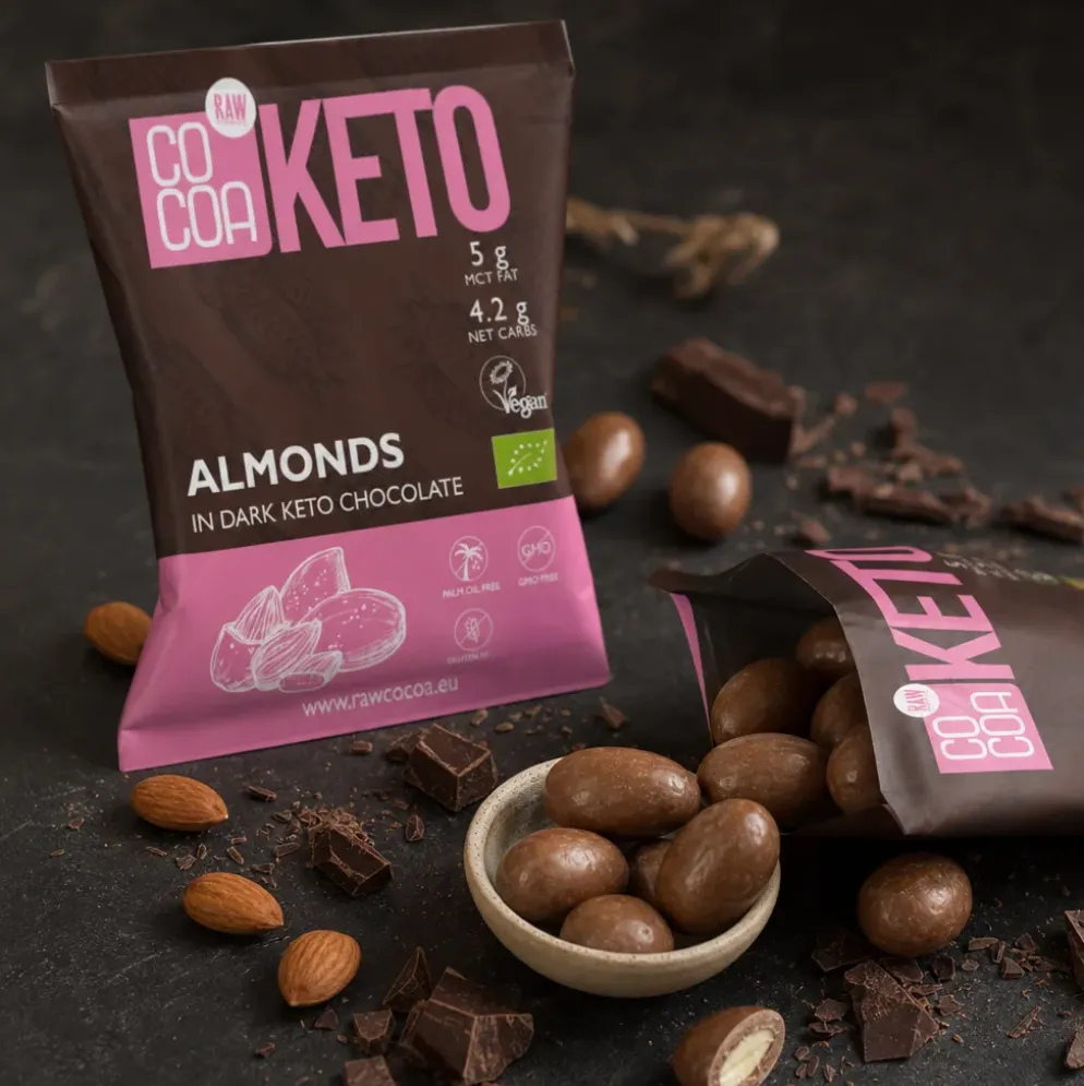 Migdały Keto w Czekoladzie z MCT BIO 70g – Cocoa