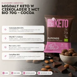 Migdały Keto w Czekoladzie z MCT BIO 70g – Cocoa
