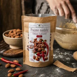 Migdały Prażone – Chilli słodzone ksylitolem 100g – Pięć Przemian
