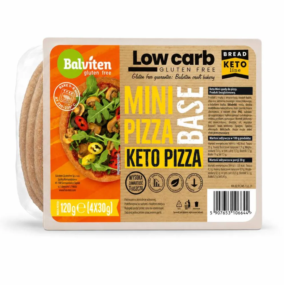 Mini Spody Do Pizzy Keto Bezglutenowe 4x30g – Balviten