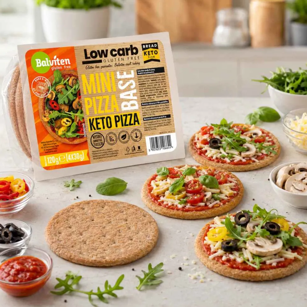 Mini Spody Do Pizzy Keto Bezglutenowe 4x30g – Balviten