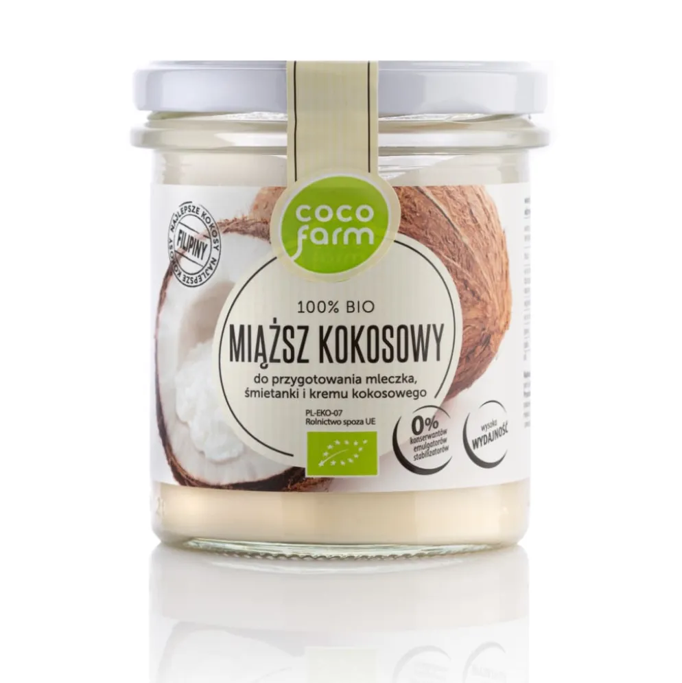 Miąższ Kokosowy BIO do Przygotowania Mleczka Kokosowego 240g – Coco Farm