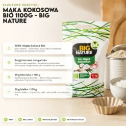 Mąka kokosowa BIO 1100g – Big Nature