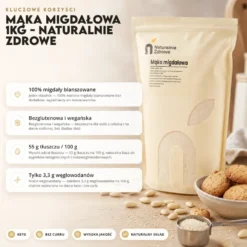 Mąka Migdałowa 1kg – Naturalnie Zdrowe