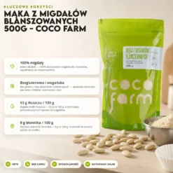 Mąka z migdałów blanszowanych 500g – Coco Farm