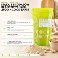 Mąka z migdałów blanszowanych 250g – Coco Farm