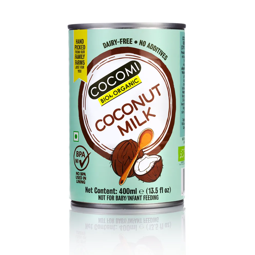 Mleczko Kokosowe BIO Bez Gumy Guar 17% Tłuszczu 400ml – COCOMI