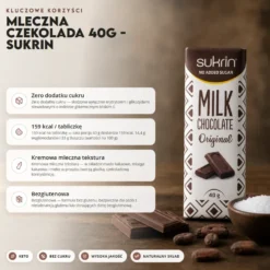 Mleczna Czekolada 40g – SUKRIN