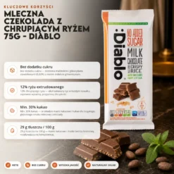 Mleczna Czekolada z Chrupiącym Ryżem 75g – Diablo