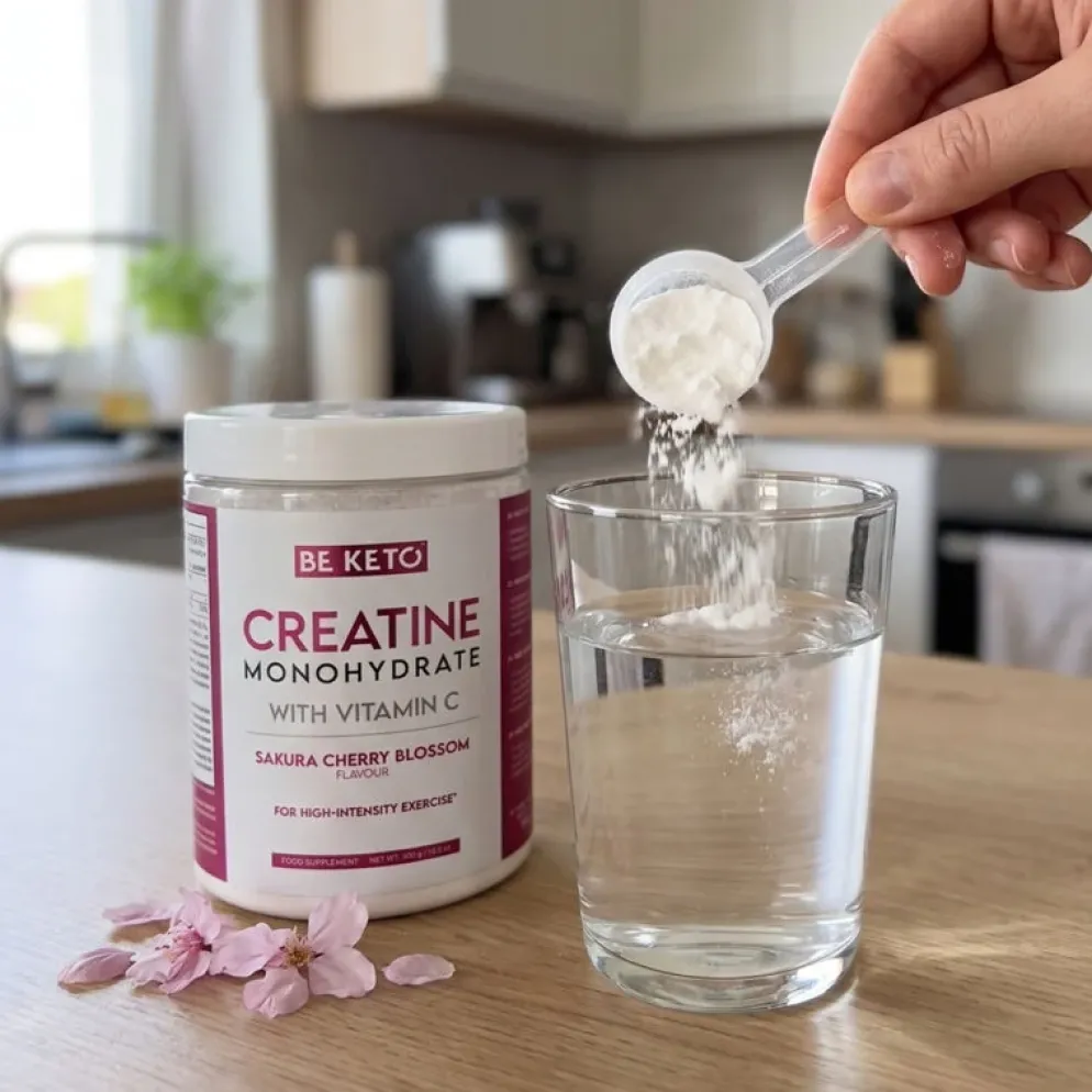 Monohydrat Kreatyny – Wiśnia Sakura 300g – BeKeto