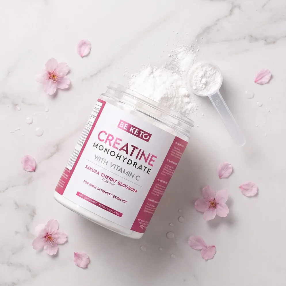 Monohydrat Kreatyny – Wiśnia Sakura 300g – BeKeto