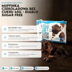 Muffinka Czekoladowa bez Cukru 45g – Diablo Sugar Free