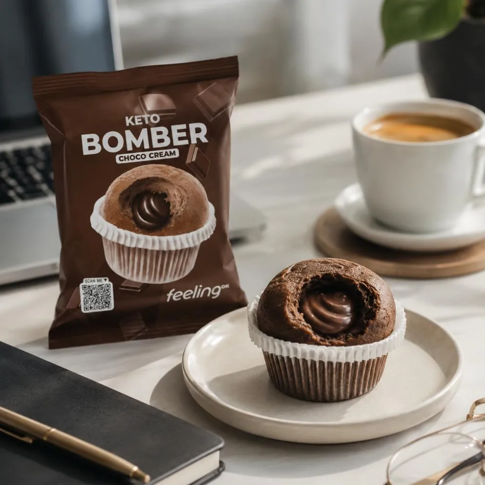 Muffinka Keto z Kremem Czekoladowym 50g – FeelingOk