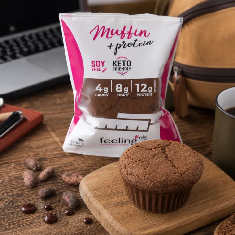 Muffinka Niskowęglowodanowa Czekoladowa 50g – FeelingOK