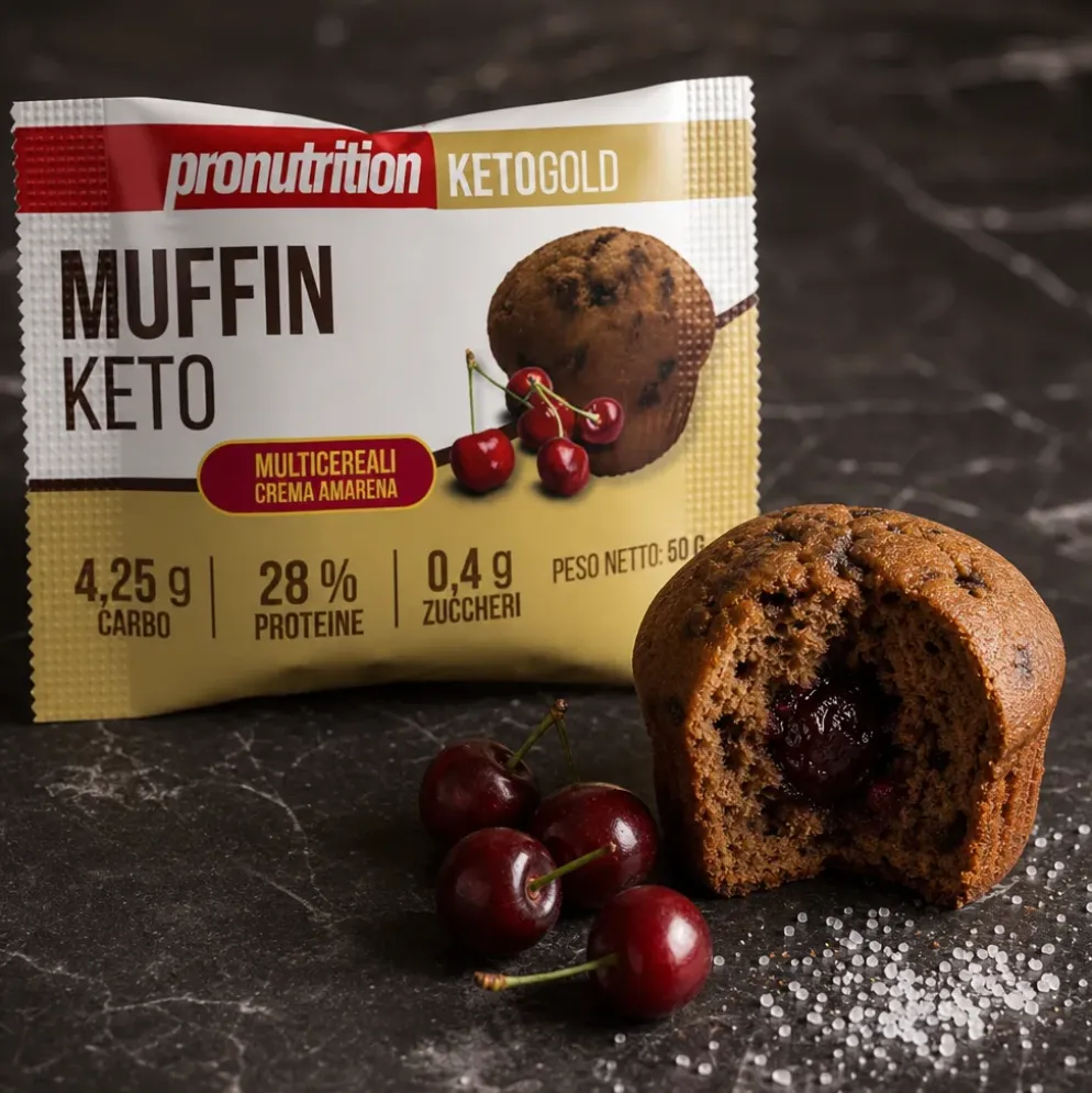 Muffin z Nadzieniem – Amarena 50g – Pronutrition
