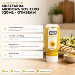 Musztarda Miodowa Sos Zero 320ml – GymBeam