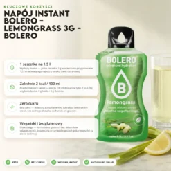 Napój instant Bolero – Lemongrass 3g – Bolero