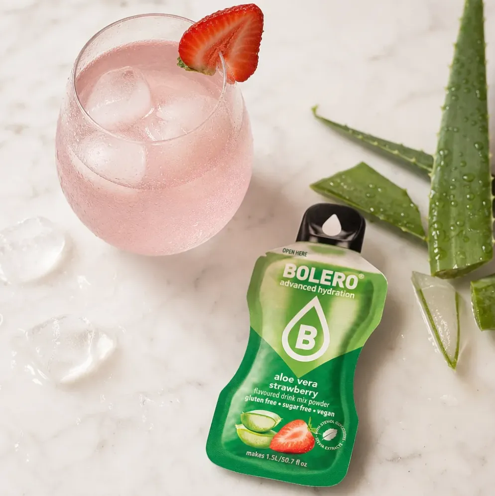 Napój instant Bolero Stevia – Aloe Vera Strawberry 9g – Bolero
