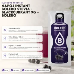 Napój instant Bolero Stevia – Blackcurrant 9g – Bolero