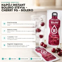 Napój instant Bolero Stevia – Cherry 9g – Bolero