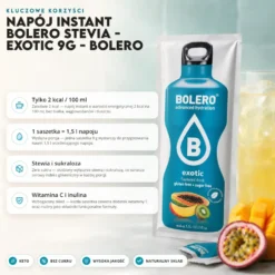 Napój instant Bolero Stevia – Exotic 9g – Bolero