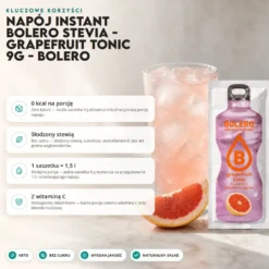 Napój instant Bolero Stevia – Grapefruit Tonic 9g – Bolero