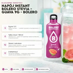 Napój instant Bolero Stevia – Guava 9g – Bolero